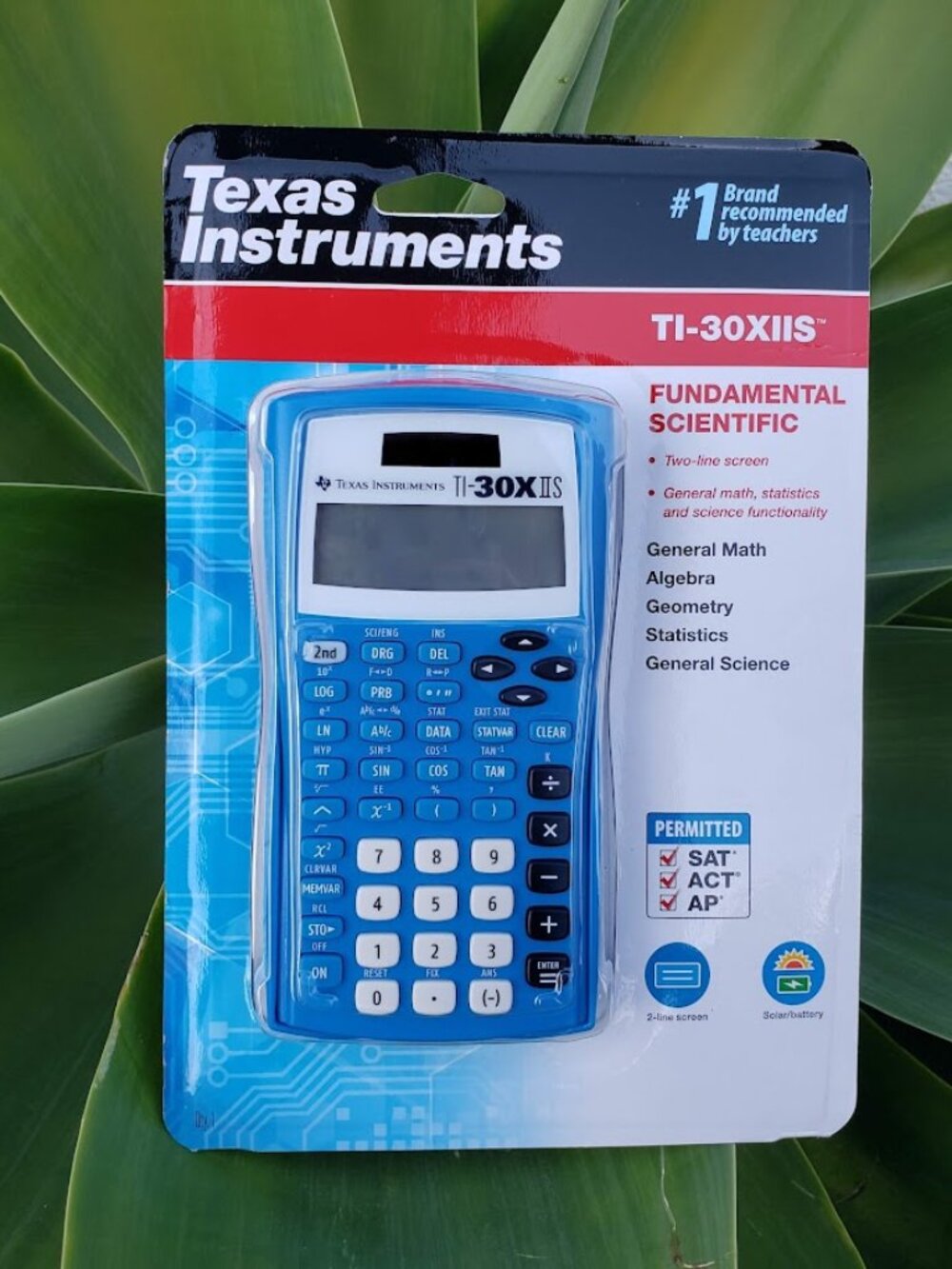 New Texas Instruments TI-30X IIS Scientific Calculator Blue solar battery powere